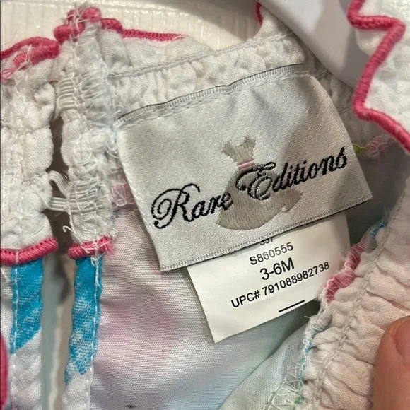 Rare Editions Multicolor Baby Romper 3-6mo NWT